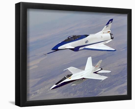 NASA (X-31 & F-18 In Flight, 1994) Art Poster Print-null-Framed Poster