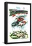 Nascar Dreams (Soapbox Derby) Art Print Poster-null-Framed Poster