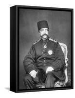 Naser Al-Din Shah Qajar of Persia-English Photographer-Framed Stretched Canvas