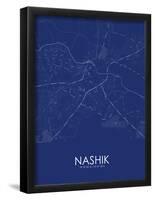 Nashik, India Blue Map-null-Framed Poster