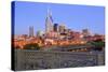 Nashville Skyline and Shelby Pedestrian Bridge-Richard Cummins-Stretched Canvas