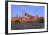 Nashville Skyline and Shelby Pedestrian Bridge-Richard Cummins-Framed Photographic Print