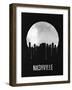 Nashville Skyline Black-null-Framed Art Print