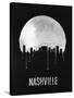 Nashville Skyline Black-null-Stretched Canvas