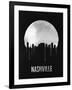 Nashville Skyline Black-null-Framed Art Print