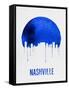 Nashville Skyline Blue-null-Framed Stretched Canvas