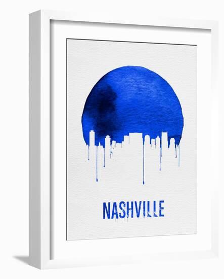 Nashville Skyline Blue-null-Framed Art Print