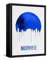 Nashville Skyline Blue-null-Framed Stretched Canvas