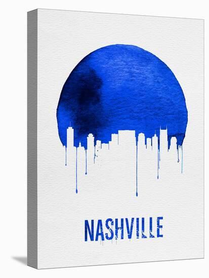 Nashville Skyline Blue-null-Stretched Canvas