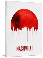 Nashville Skyline Red-null-Stretched Canvas