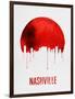 Nashville Skyline Red-null-Framed Art Print