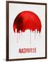 Nashville Skyline Red-null-Framed Art Print