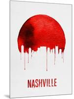 Nashville Skyline Red-null-Mounted Art Print