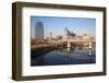 Nashville Skyline, Tennessee and the Cumberland River with River Reflection-Joseph Sohm-Framed Photographic Print