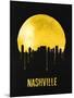 Nashville Skyline Yellow-null-Mounted Art Print