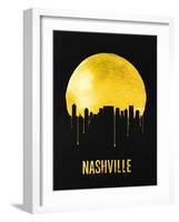 Nashville Skyline Yellow-null-Framed Art Print