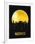 Nashville Skyline Yellow-null-Framed Art Print