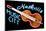 Nashville, Tennesse - Neon Cello Sign-Lantern Press-Mounted Art Print