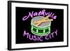 Nashville, Tennesse - Neon Drum Sign-Lantern Press-Framed Art Print