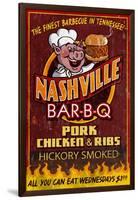 Nashville, Tennessee - Barbecue-Lantern Press-Framed Art Print