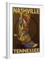 Nashville, Tennessee - Boot-Lantern Press-Framed Art Print