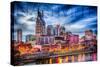 Nashville, Tennessee - Colorful Skyline-Lantern Press-Stretched Canvas