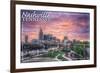 Nashville, Tennessee - Dawn-Lantern Press-Framed Art Print