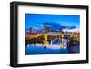 Nashville, Tennessee Downtown Skyline at Shelby Street Bridge.-SeanPavonePhoto-Framed Photographic Print