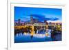 Nashville, Tennessee Downtown Skyline at Shelby Street Bridge.-SeanPavonePhoto-Framed Photographic Print