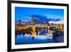 Nashville, Tennessee Downtown Skyline at Shelby Street Bridge.-SeanPavonePhoto-Framed Photographic Print