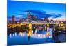 Nashville, Tennessee Downtown Skyline at Shelby Street Bridge.-SeanPavonePhoto-Mounted Photographic Print