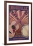 Nashville, Tennessee - Guitar and Banjo Music-Lantern Press-Framed Art Print