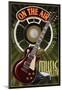 Nashville, Tennessee - Guitar and Microphone-null-Mounted Poster