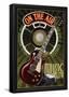 Nashville, Tennessee - Guitar and Microphone-null-Framed Poster