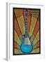 Nashville, Tennessee - Guitar Mosaic-Lantern Press-Framed Art Print