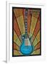 Nashville, Tennessee - Guitar Mosaic-Lantern Press-Framed Art Print