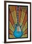 Nashville, Tennessee - Guitar Mosaic-Lantern Press-Framed Art Print