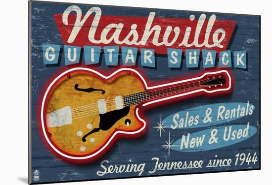 Nashville, Tennessee - Guitar Shack-null-Mounted Poster