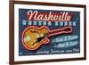 Nashville, Tennessee - Guitar Shack-Lantern Press-Framed Art Print