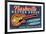 Nashville, Tennessee - Guitar Shack-Lantern Press-Framed Art Print