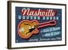 Nashville, Tennessee - Guitar Shack-Lantern Press-Framed Art Print