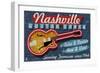 Nashville, Tennessee - Guitar Shack-Lantern Press-Framed Art Print