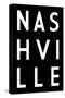 Nashville, Tennessee - Nashville Black - Simply Said - Lantern Press Artwork-Lantern Press-Stretched Canvas