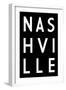 Nashville, Tennessee - Nashville Black - Simply Said - Lantern Press Artwork-Lantern Press-Framed Art Print