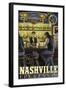 Nashville, Tennessee - Saloon Scene-Lantern Press-Framed Art Print