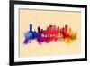 Nashville, Tennessee - Skyline Abstract-Lantern Press-Framed Premium Giclee Print