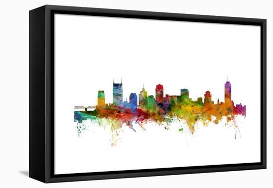 Nashville Tennessee Skyline-Michael Tompsett-Framed Stretched Canvas