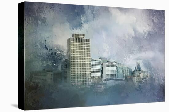 Nashville Tennessee Skyline-Jai Johnson-Stretched Canvas