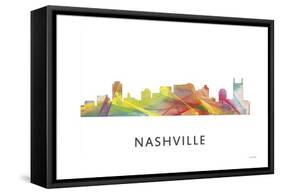 Nashville Tennessee Skyline-Marlene Watson-Framed Stretched Canvas