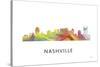 Nashville Tennessee Skyline-Marlene Watson-Stretched Canvas